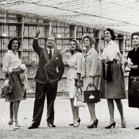 Sergio Bernardes em visita à obra do Pavilhão de São Cristóvão, 1957.